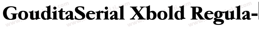 GouditaSerial Xbold Regula字体转换